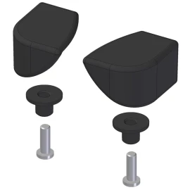 Corner Cap Kit Black